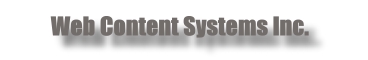 Web Content Systems Inc.